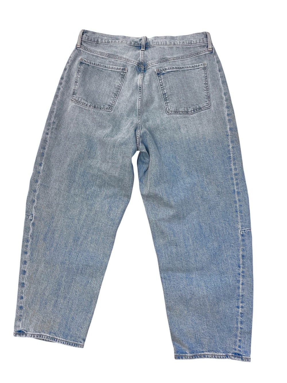 Everyday Normcore Old Navy Light Blue High Rise Barrel Leg Jeans Basic Capsule - Picture 5 of 6
